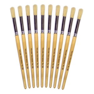 Short Round Brushes - Hog Short Round Size 12 - pack of 10